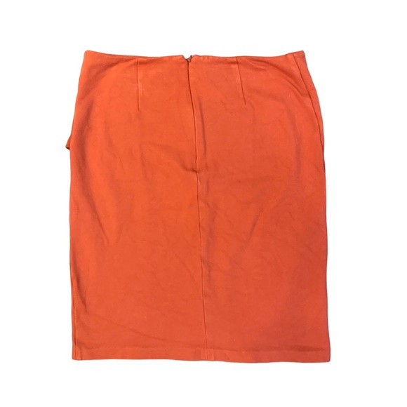 CAbi Overlay Pencil Skirt #3099 sz 8 Orange Rust 3637 - Picture 3 of 9